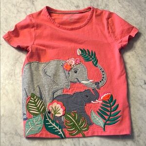 Adorable Mini Boden appliqué elephant shirt